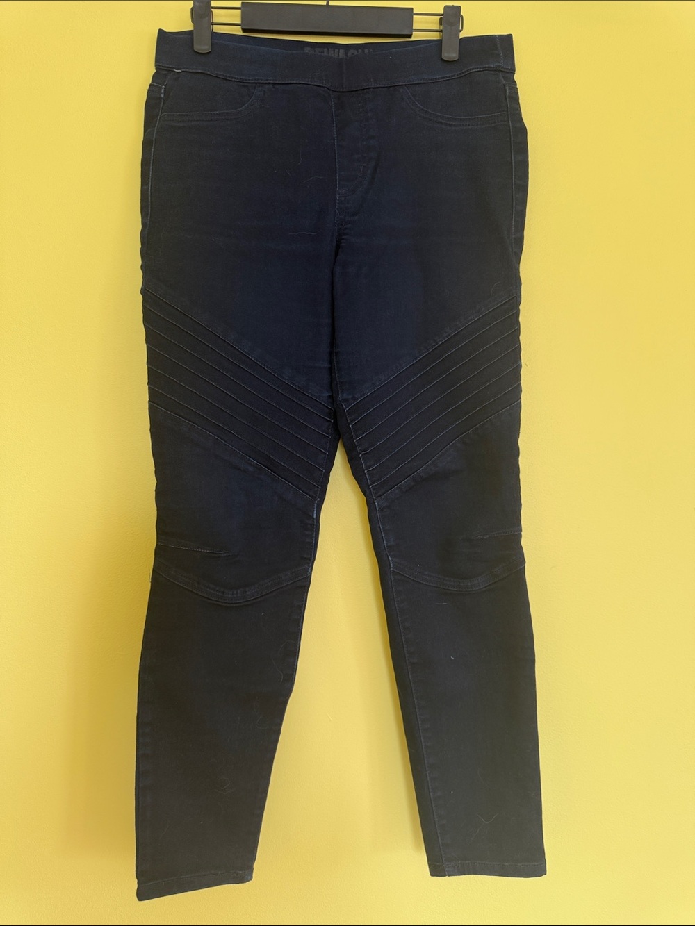 Rewash Dark Navy Skinny Moto Detail Pants